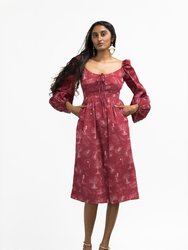 Marcela Dress / Ruby + Ivory Toile Print Cotton