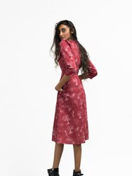 Marisol Dress / Ruby Red + Alabaster Cotton Toile