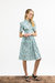 Naomi Dress / Cotton - Cottage Blue + Pewter Green