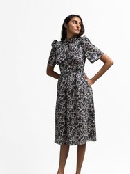 Naomi Dress / Cotton - Black Floral