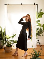 Nina Dress / Black Silk