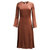 Nina Dress in Sugar Almond Brown Silk