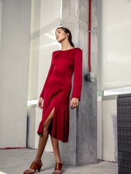 Nina Dress / Scarlet Red Silk