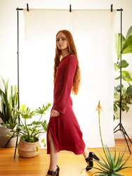 Nina Dress / Scarlet Red Silk