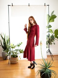 Nina Dress / Scarlet Red Silk