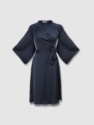 Rhia Kimono Dress / Black Silk