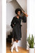 Rhia Kimono Dress / Black Silk - Black