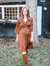 Rhia Kimono Dress / Sugar Almond Brown Silk