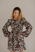 Sadie Bateau Neck Mini Dress With Corset Seam Details / Black Floral Cotton - Black Floral