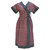 Sara Kimono Dress / Scarlet Red & Black Contrast Cotton