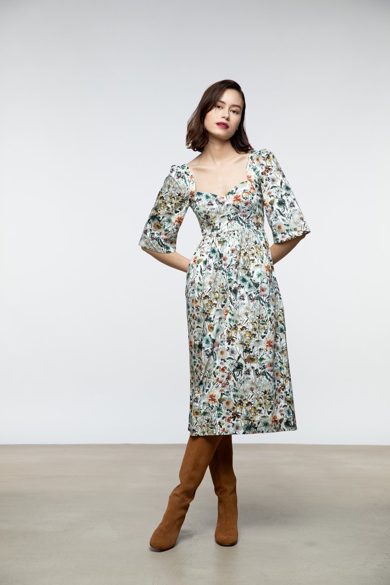 Suzan Dress / Alpine Floral Cotton - Alpine