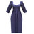 Violet Dress / Navy Stretch Linen