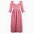 Violet Dress with Sweetheart Neck in Baroque Rose Cotton Cord