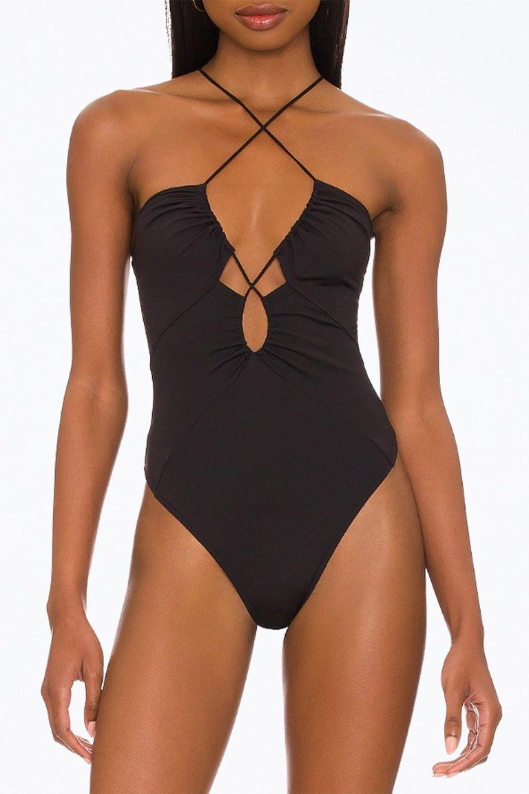 Delicious Leila Bodysuit In Black - Black