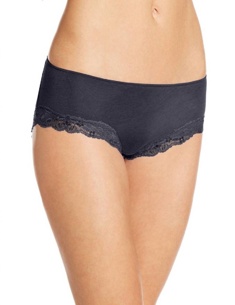 Organic Cotton Hipster Panty In Black - Black