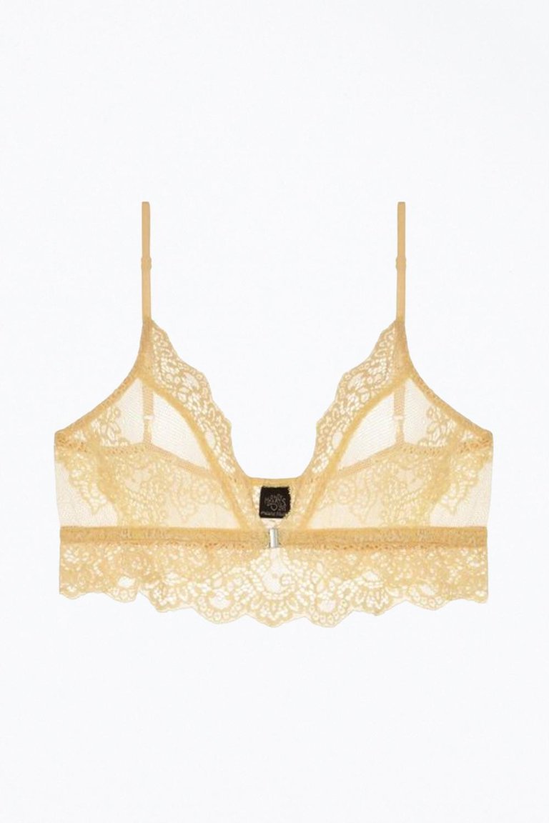 So Fine Lace Bralette In Maize