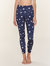 High Rise Basic Midi Legging - Marine Navy Stars