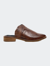 Low Block Heel Vintage Mules - Brown