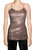 USA Made Ooh la la Sequin Tank Special Occasion Spaghetti Strap Camisole Top Fully lined Lined - Rose Gold