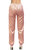 USA Made Ooh La La Stretch Satin Fully Lined Cuffed Joggers With Crystal Embellished Drawstring
