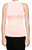 USA Made Ooh La La Women Knit Sleeveless Mock Turtleneck Top Blouse with Cut in Shoulders