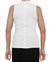 USA Made Ooh La La Women Knit Sleeveless Mock Turtleneck Top Blouse with Cut in Shoulders