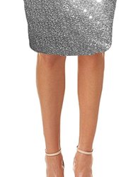 Usa Made Ooh La La Womens Fully Lined Sequin Pencil Skirt W Soft Stretch Waistband