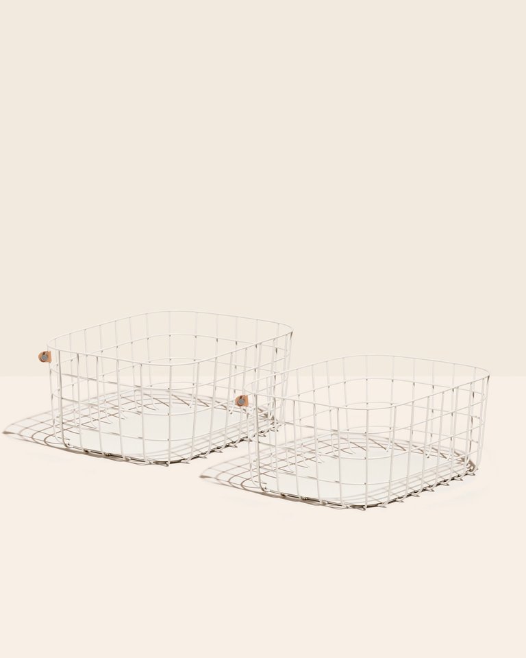 Large Baskets - Set of 2 - Cream