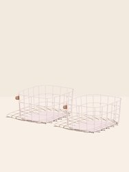 Medium Wire Baskets - Set of 2 - Light Pink
