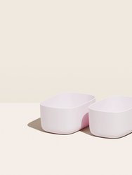 Small Storage Bins - Set Of 2 - Light Pink