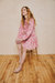 Chloe Dress Pink Dianthus Block Print