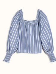 Frankie Blue And White Stripe Blouse