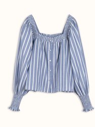 Frankie Blue And White Stripe Blouse