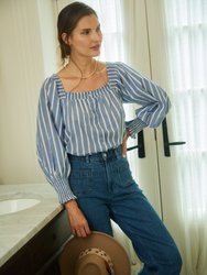 Frankie Blue And White Stripe Blouse
