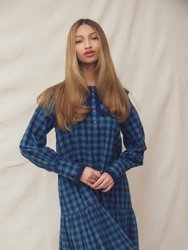 Gracie Dress Teal Check