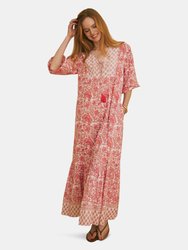 Molly Dress Pink Mixed Floral Block Print