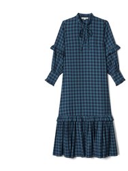 Sophia Dress Teal Check