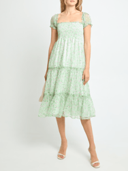 Cypress Dress - Green Floral - Green Floral