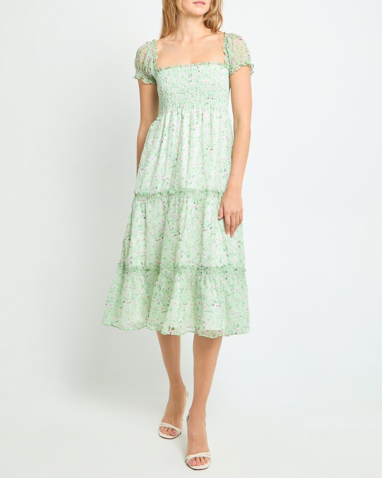 Cypress Dress - Green Floral