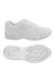Childrens/Kids School Sneakers - White