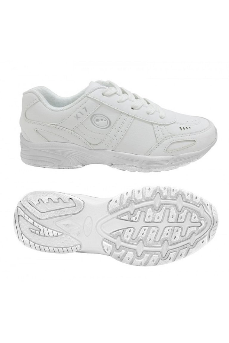 Childrens/Kids School Sneakers - White