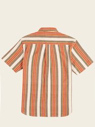N.114 Lax Short Sleeve Shirt - Red Stripe