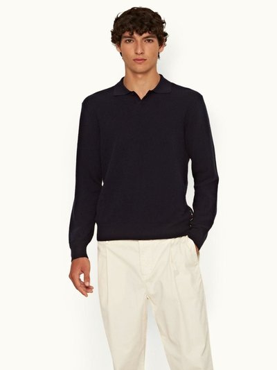 Orlebar Brown Bruno Cashmere Polo - Night Iris product