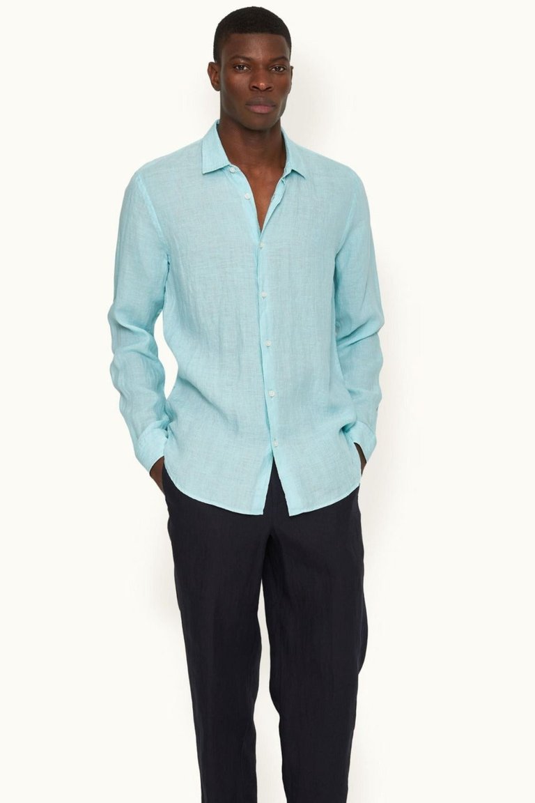 Giles Stitched II Light Sky Pool Shirt