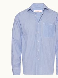 Grasmoor Stripe Shirt - Signal Blue/White