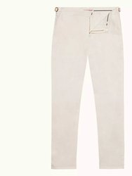Griffon Linen OB Stripe Pants - White Sand