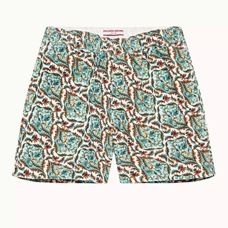 Louis Multi Paisley Relaxed Fit Corduroy Drawcord Shorts - Prairie Paisley