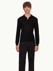 Maranon Long Sleeve Polo Shirt - Black