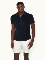 Sebastian Tailored Toweling Polo - Night Iris