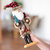 Christmas Nostalgic Santa Nutcracker – Red and Black Wooden Nutcracker Man with Buffalo Plaid Coat with Brown Fur Holding a Xmas Tree